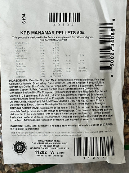 Kruse’s Perfection Brand Manamar Pellet – 50 lb