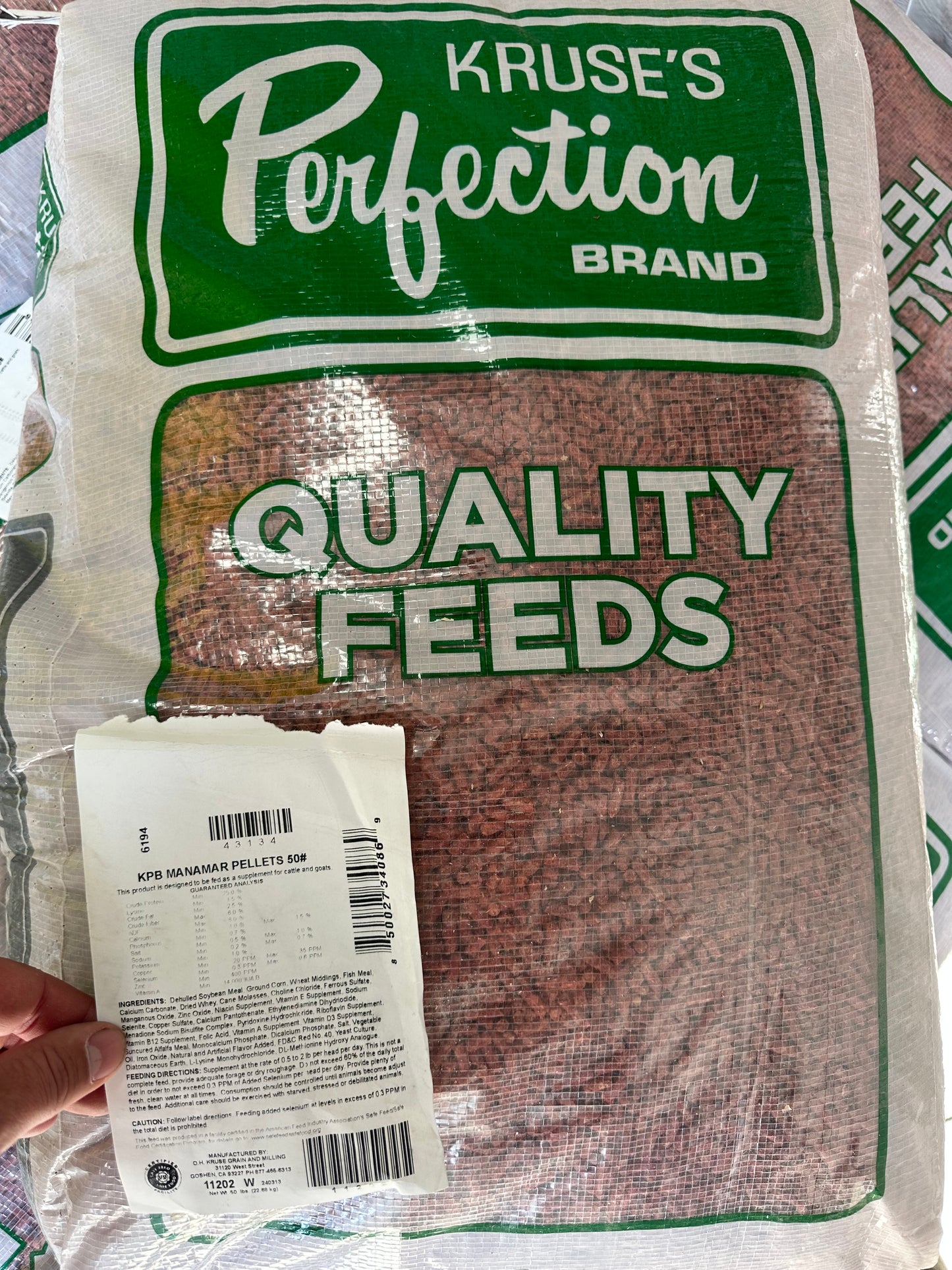 Kruse’s Perfection Brand Manamar Pellet – 50 lb